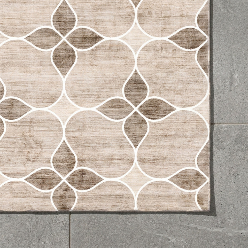 Tapis d'extérieur géométrique - Mosaic Dot Crème