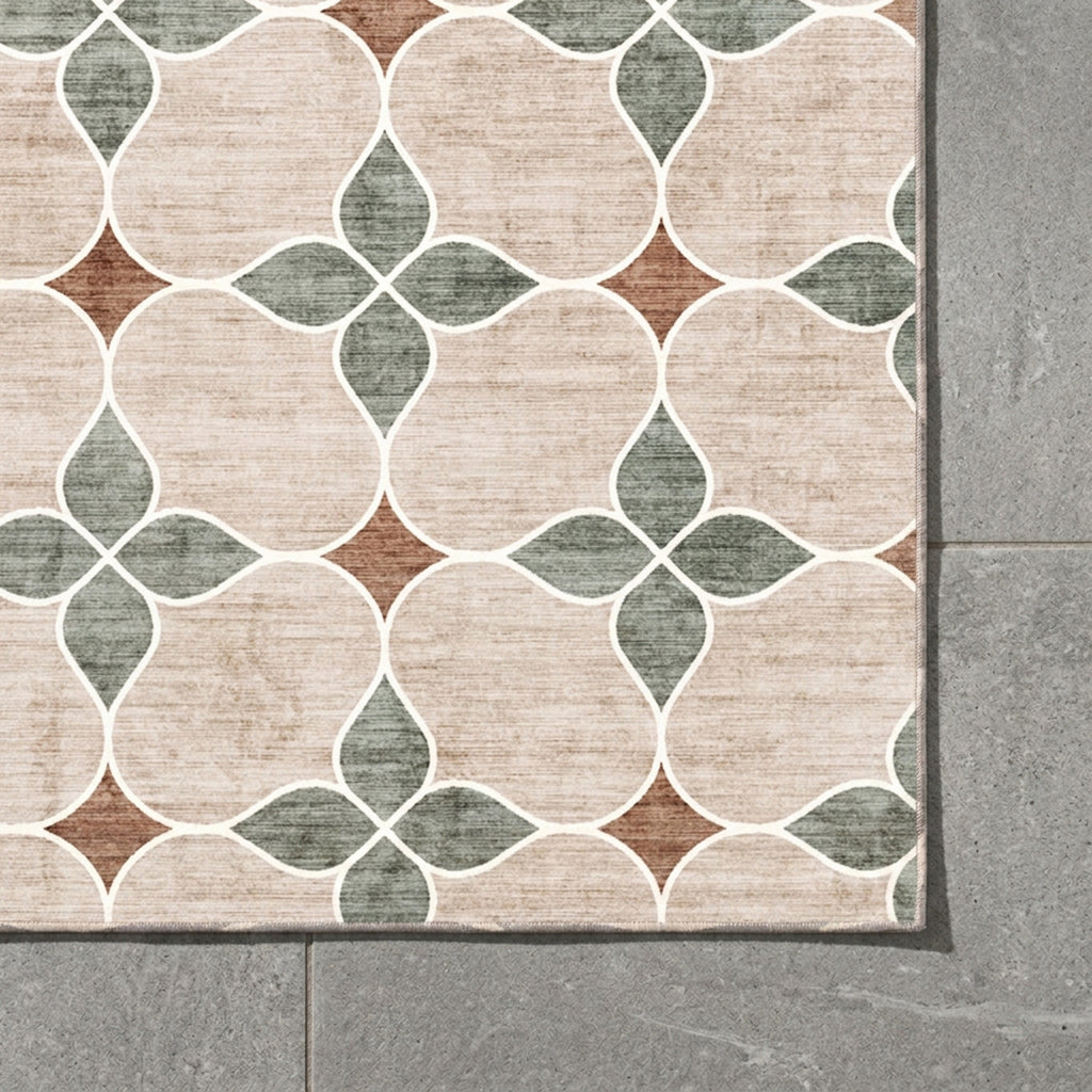 Tapis d'extérieur géométrique - Mosaic Dot Vert