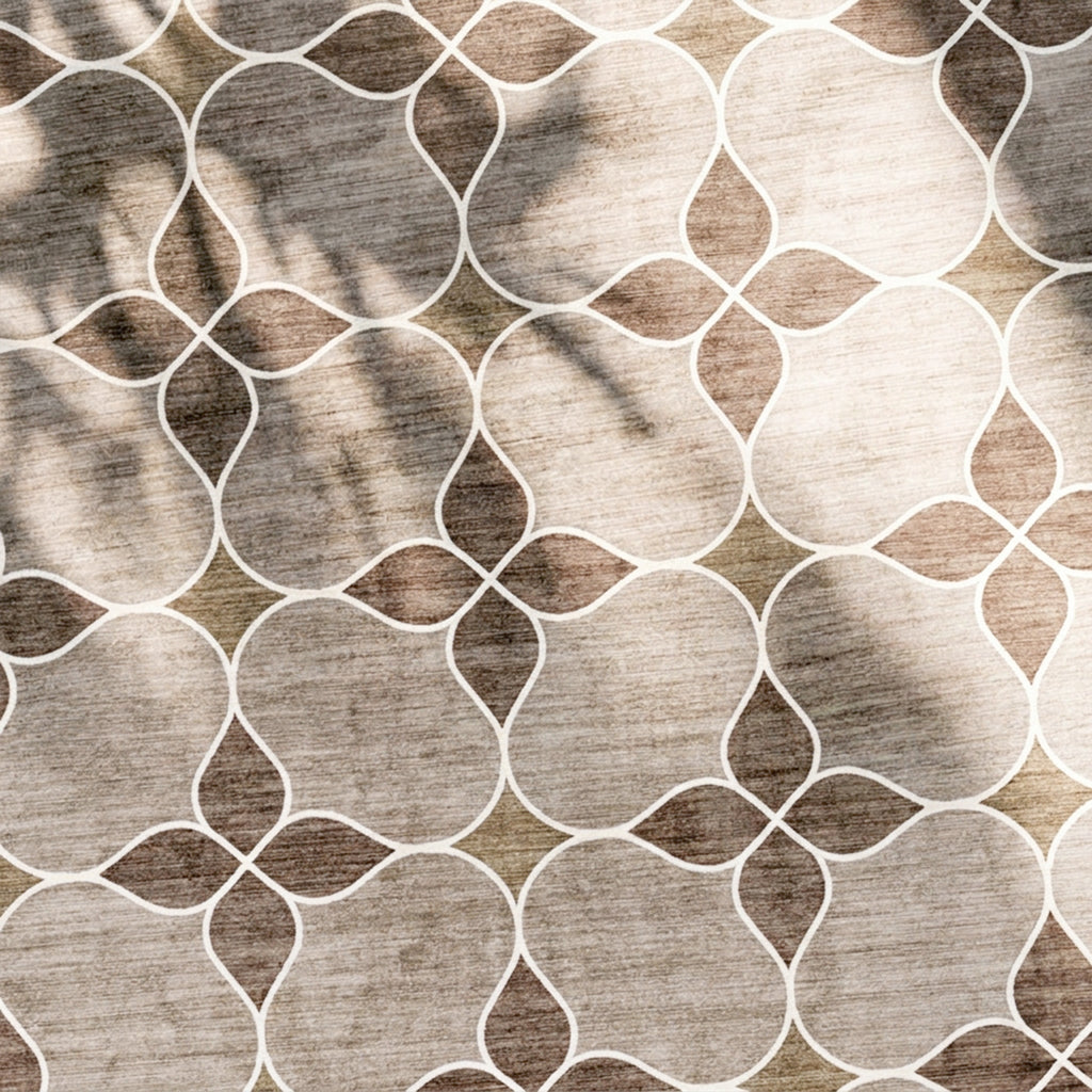 Tapis d'extérieur géométrique - Mosaic Dot Terracotta