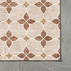 Tapis d'extérieur géométrique - Mosaic Dot Terracotta