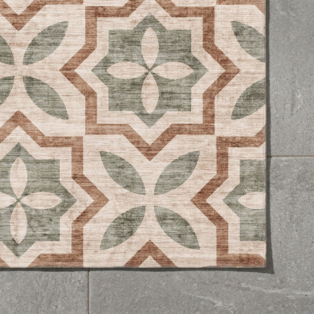 Tapis d'extérieur géométrique - Mosaic Medina Vert