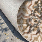Tapis d'extérieur géométrique - Mosaic Medina Terracotta
