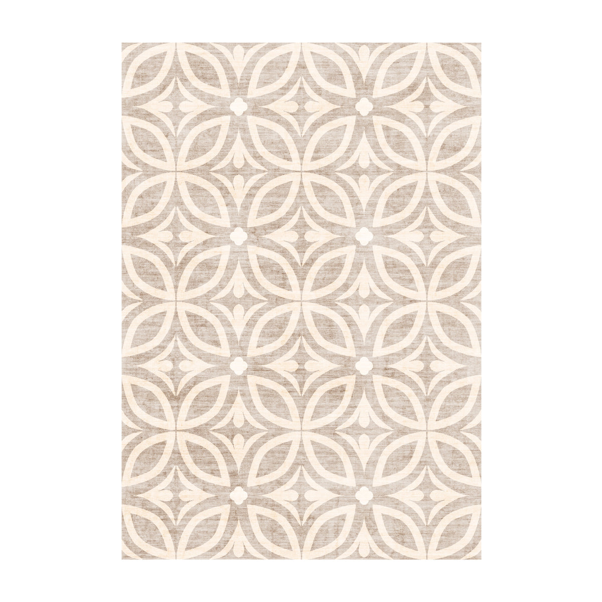 Tapis d'extérieur géométrique - Mosaic Petal Crème