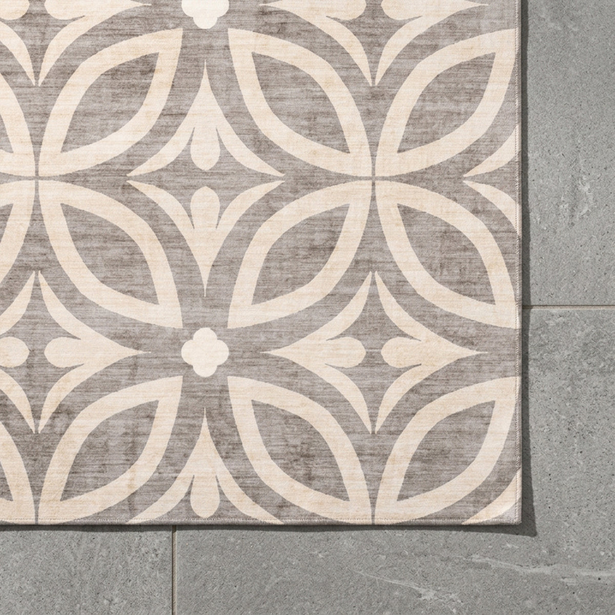 Tapis d'extérieur géométrique - Mosaic Petal Crème
