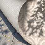 Tapis d'extérieur géométrique - Mosaic Petal Crème
