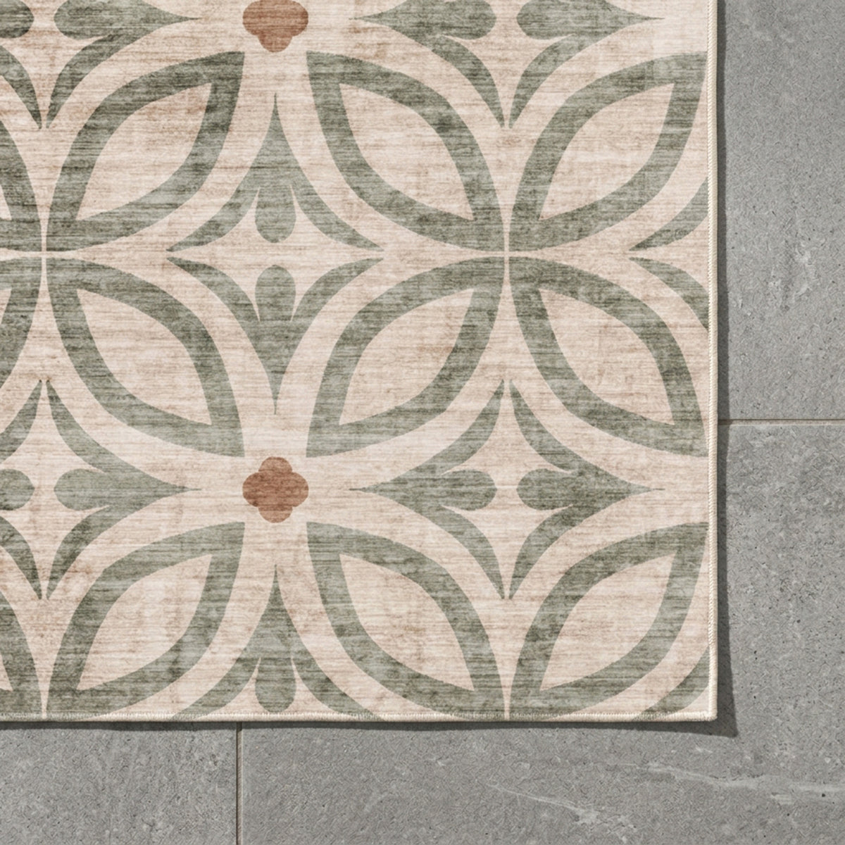 Tapis d'extérieur géométrique - Mosaic Petal Vert