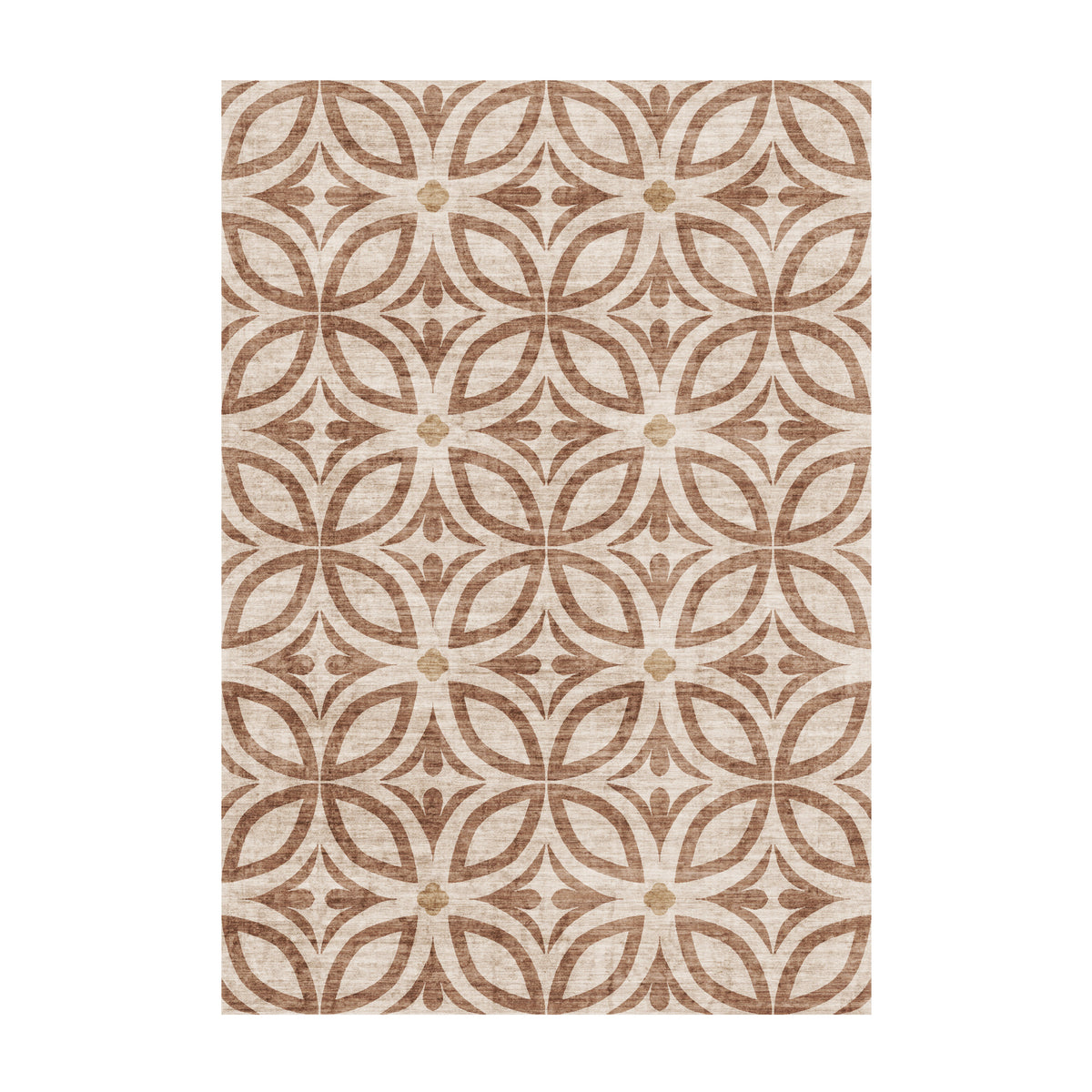 Tapis d'extérieur géométrique - Mosaic Petal Terracotta