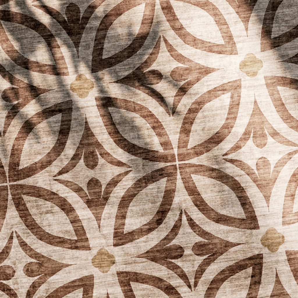 Tapis d'extérieur géométrique - Mosaic Petal Terracotta
