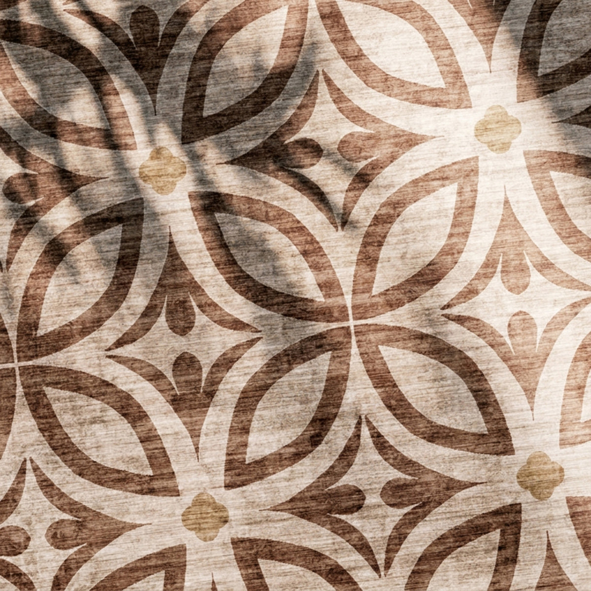 Tapis d'extérieur géométrique - Mosaic Petal Terracotta