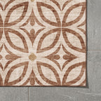 Tapis d'extérieur géométrique - Mosaic Petal Terracotta