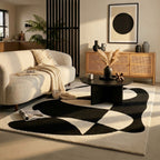 Japandi Rug - Yori Abstract Cream/Black