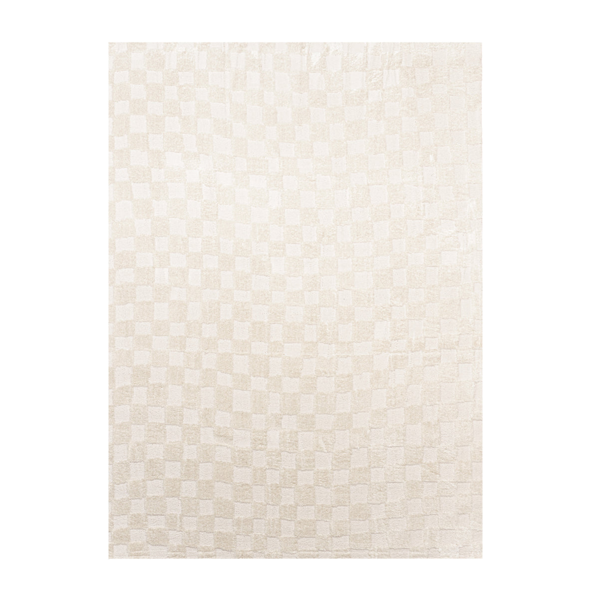 Tapis japandi - Yori Checkerboard Crème