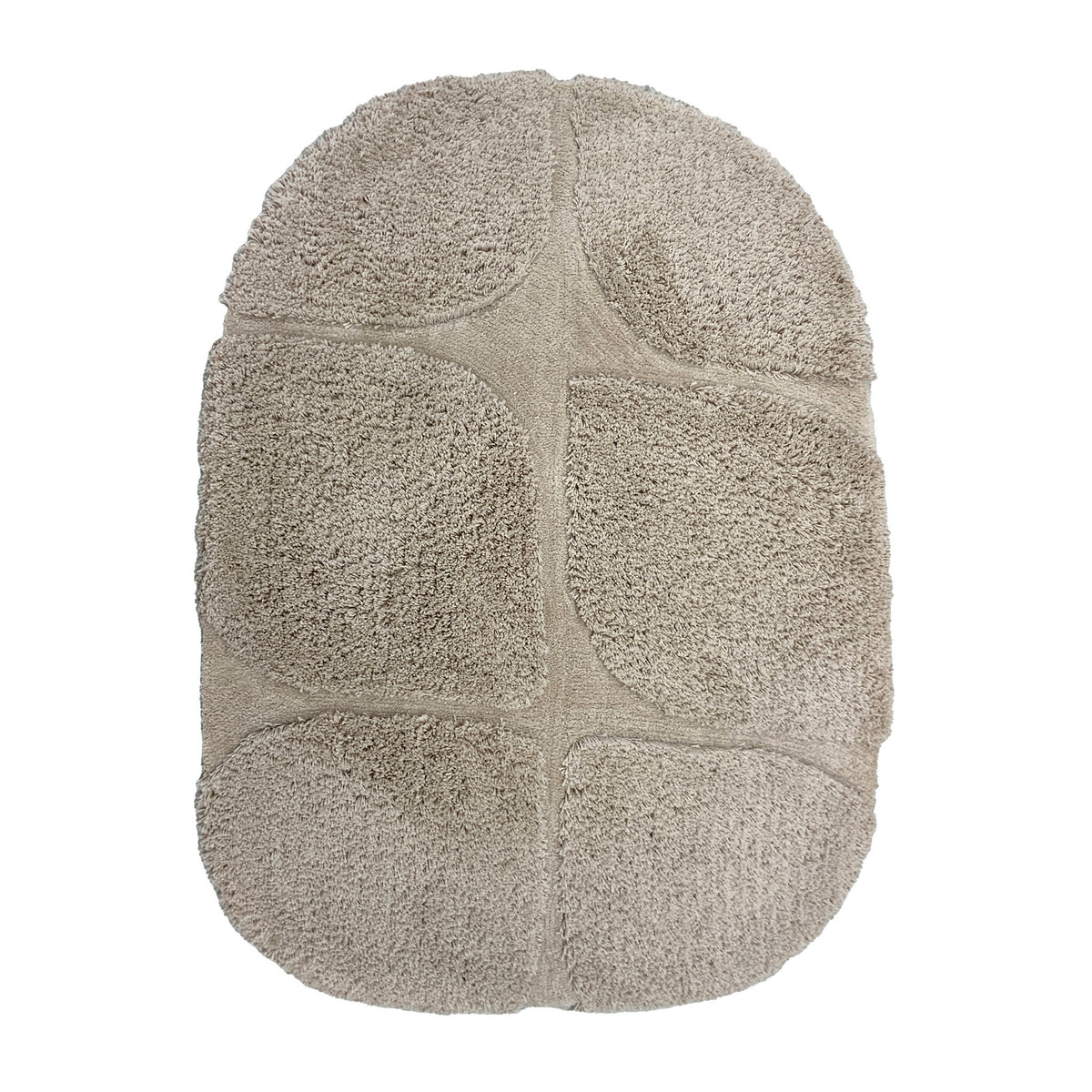 Organic rug - Odette Grid Taupe