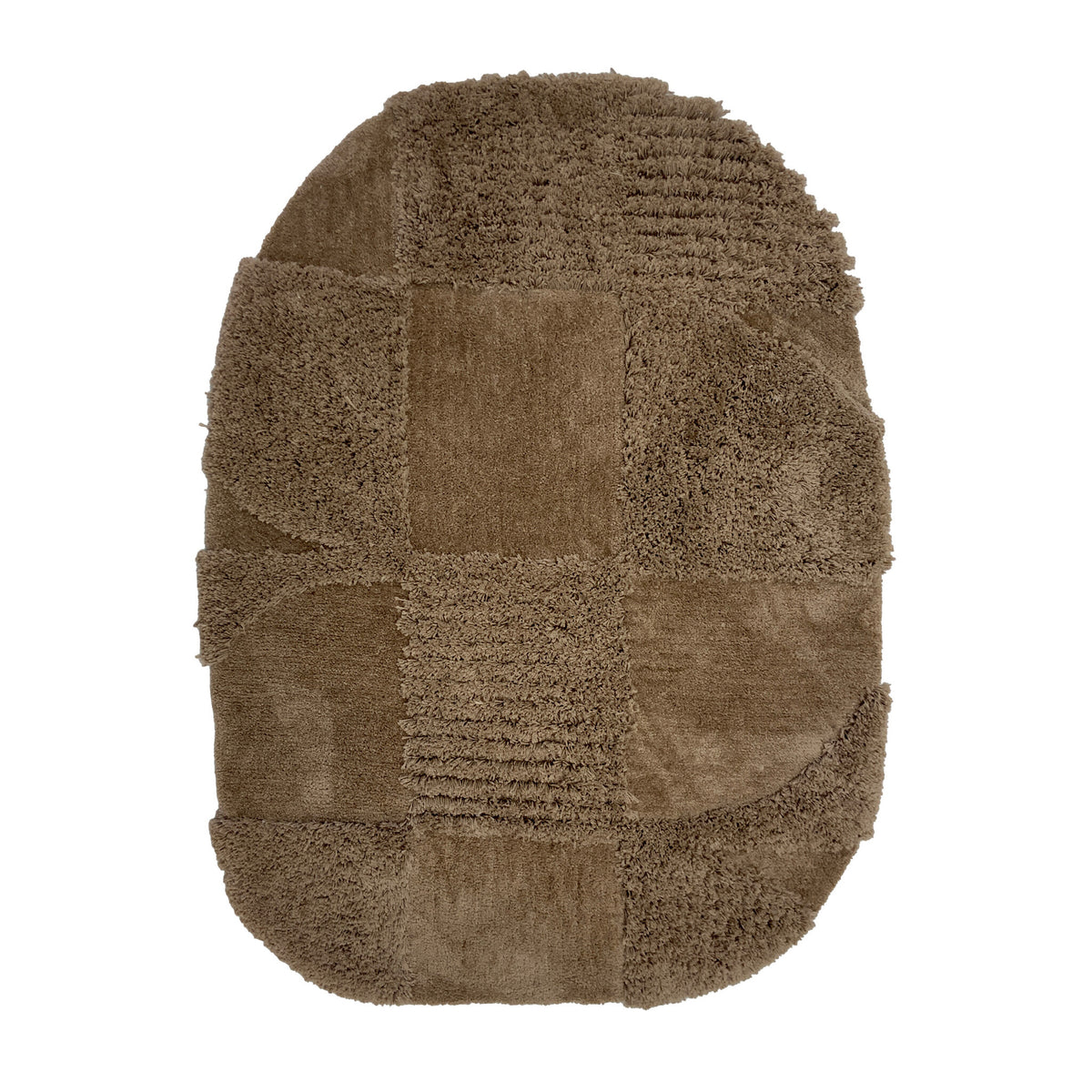Organic rug - Odette Shapes Brown