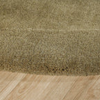 Organic rug - Isara Border Olijfgroen