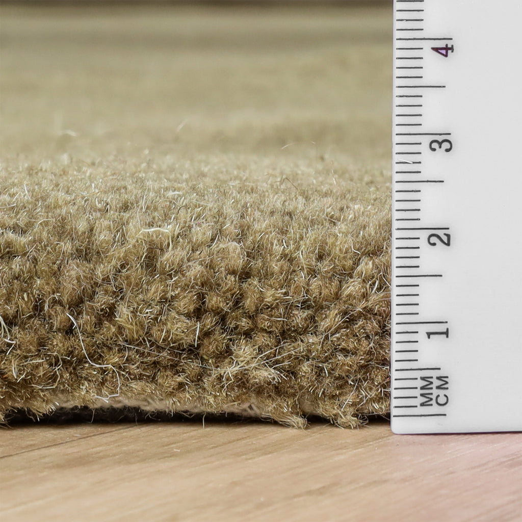Organic rug - Isara Border Olijfgroen
