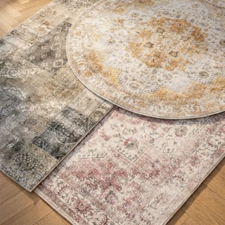 Tapis vintage - Lago Rouge/Rose