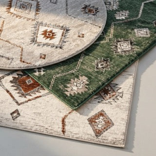 Round Berber Rug - Blend Diamond Terra