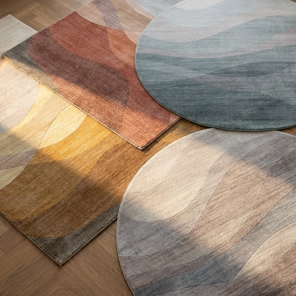 Tapis moderne - Field Terracotta/Rouge