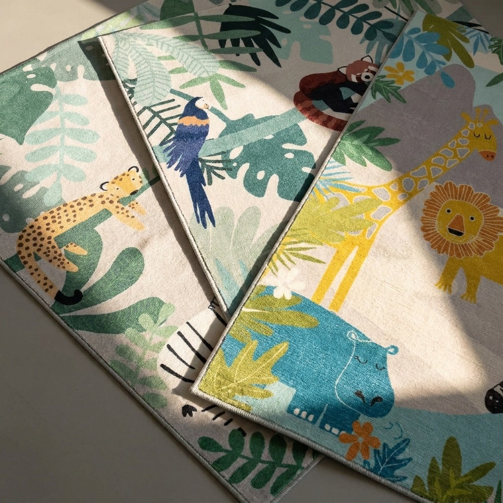 Kids Rug - Jungle Lion Multicolour