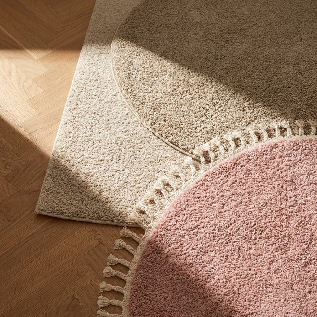 Round High Pile Rug - Lofty Mint