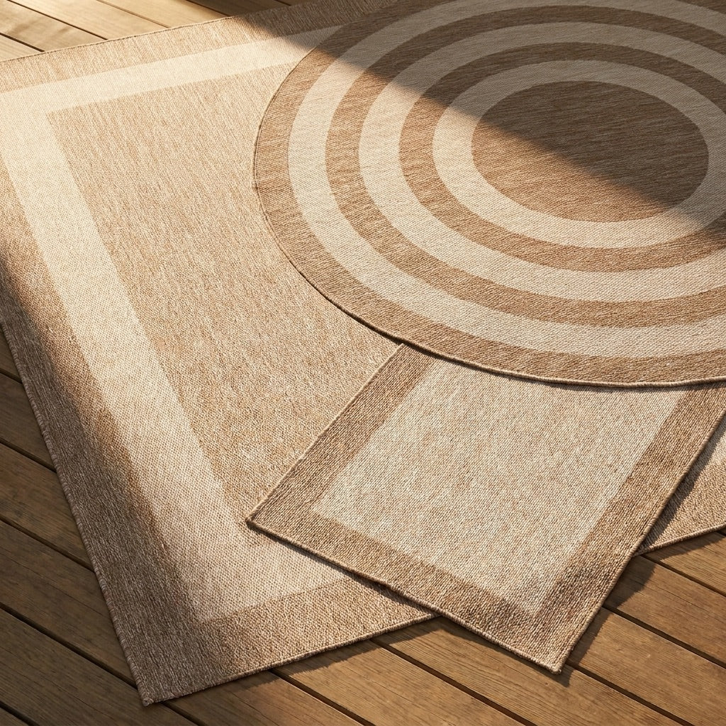 Tapis d'intérieur et d'extérieur - Sierra Arches Beige/Crème