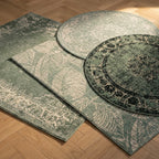 Round Vintage Rug - Wonder Oriental Green