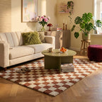 Retro Rug - Gambit Brown/White