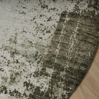 Tapis rond abstrait - Rusty Green