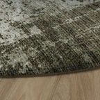 Tapis rond abstrait - Rusty Green