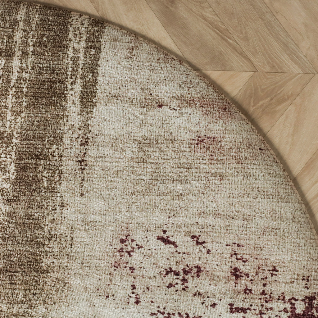 Tapis rond abstrait - Rusty Multicolour