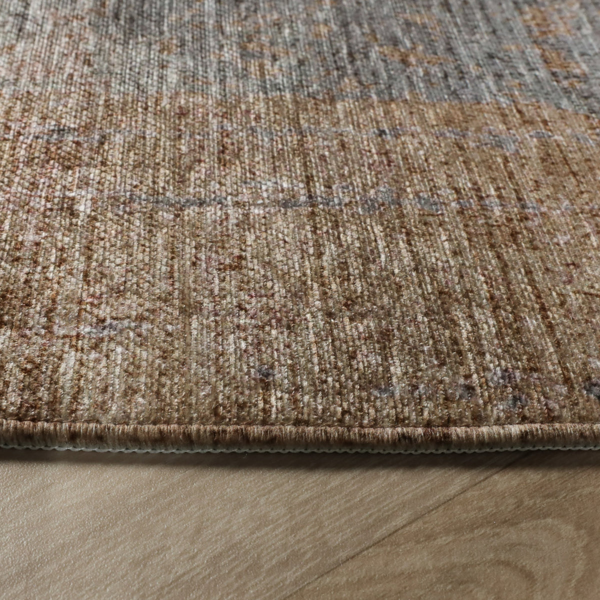 Round abstract rug - Rusty Pastel