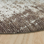 Tapis rond abstrait - Rusty Taupe