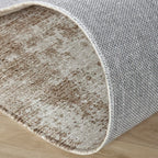 Tapis rond abstrait - Rusty Taupe