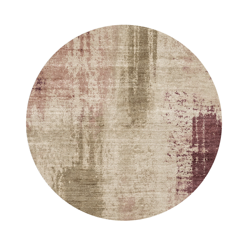 Tapis rond abstrait - Rusty Multicolour