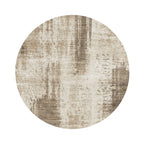 Tapis rond abstrait - Rusty Taupe