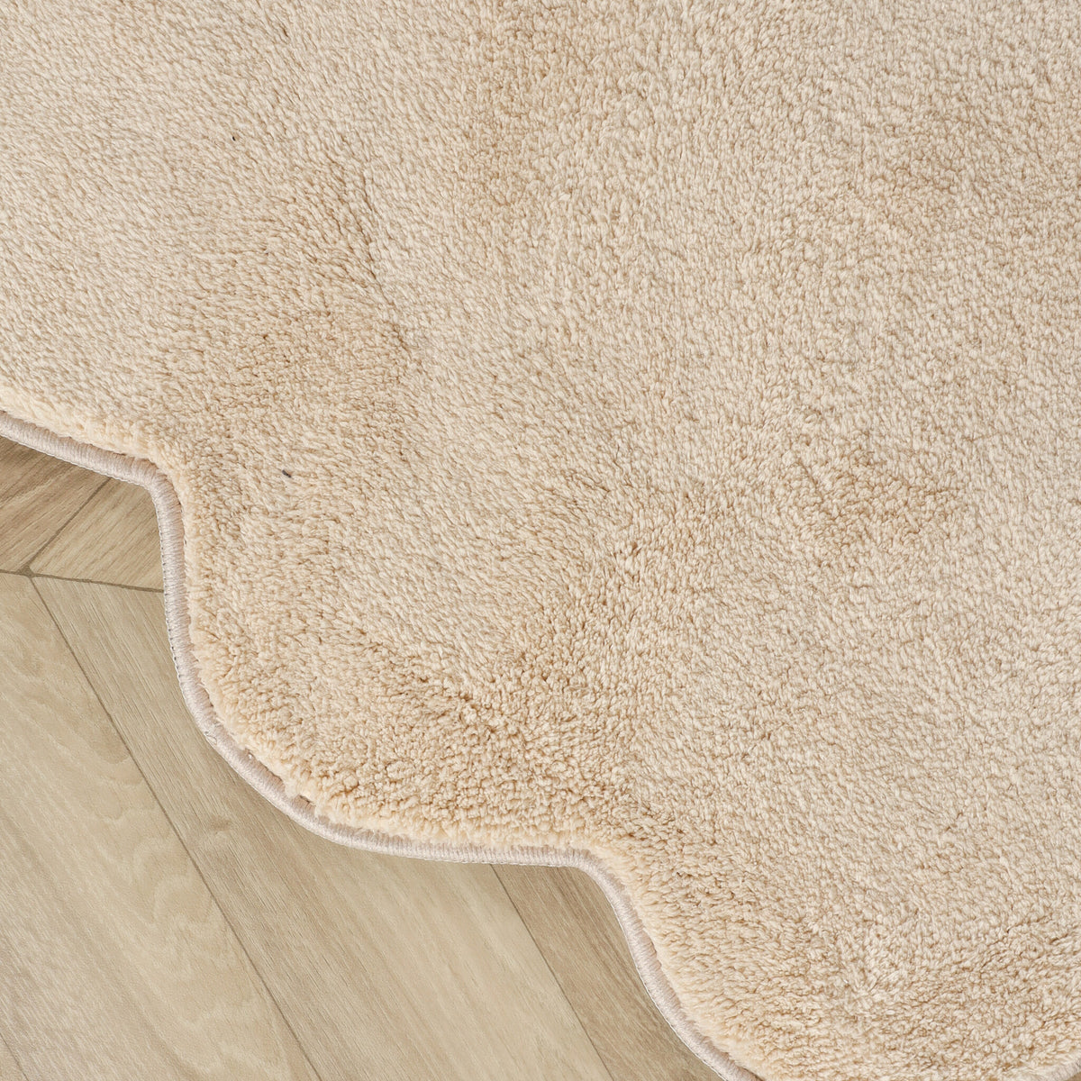 Tapis lavable rond - Puck Beige