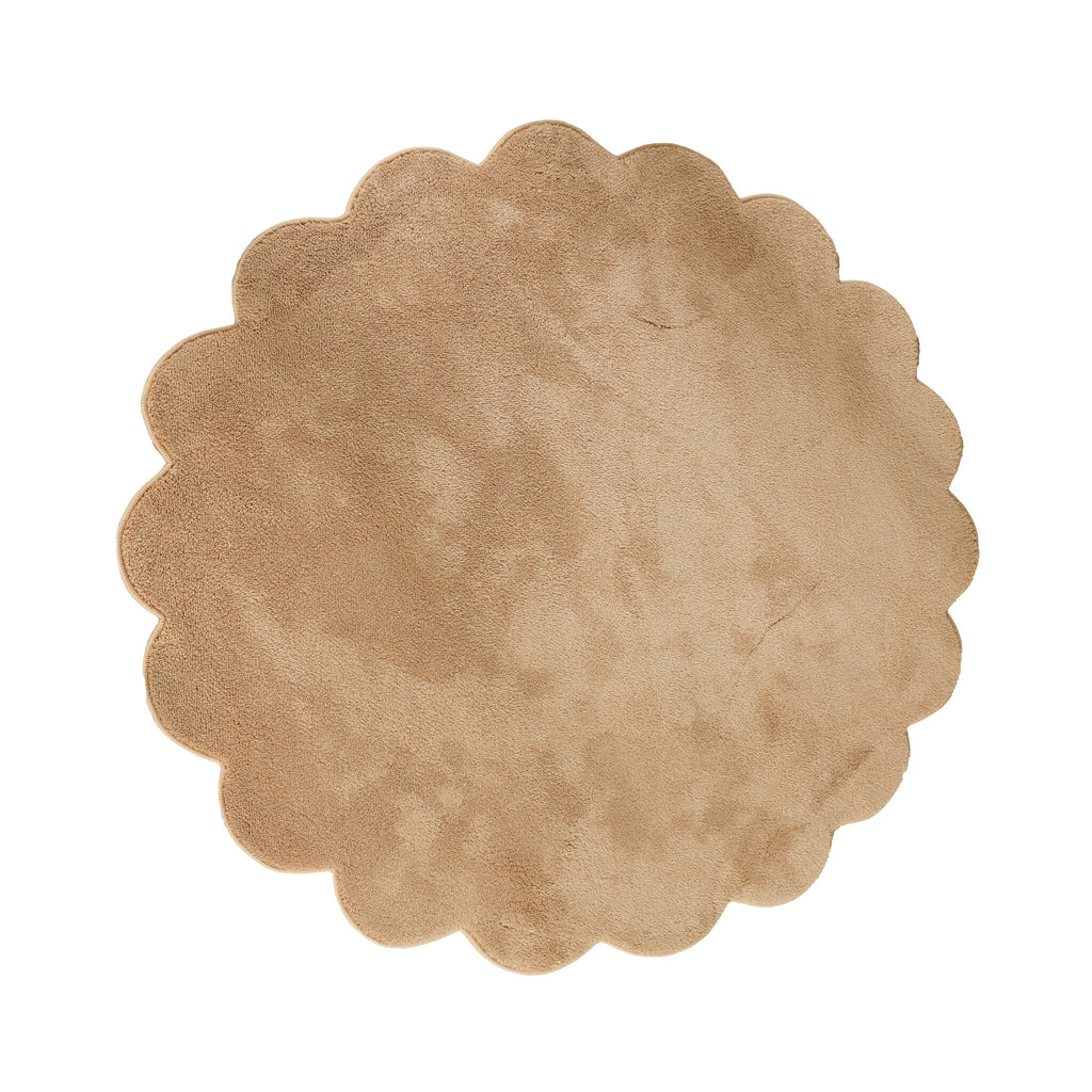 Tapis lavable rond - Puck Marron