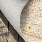 Rond vintage buitenkleed - Luana Geel