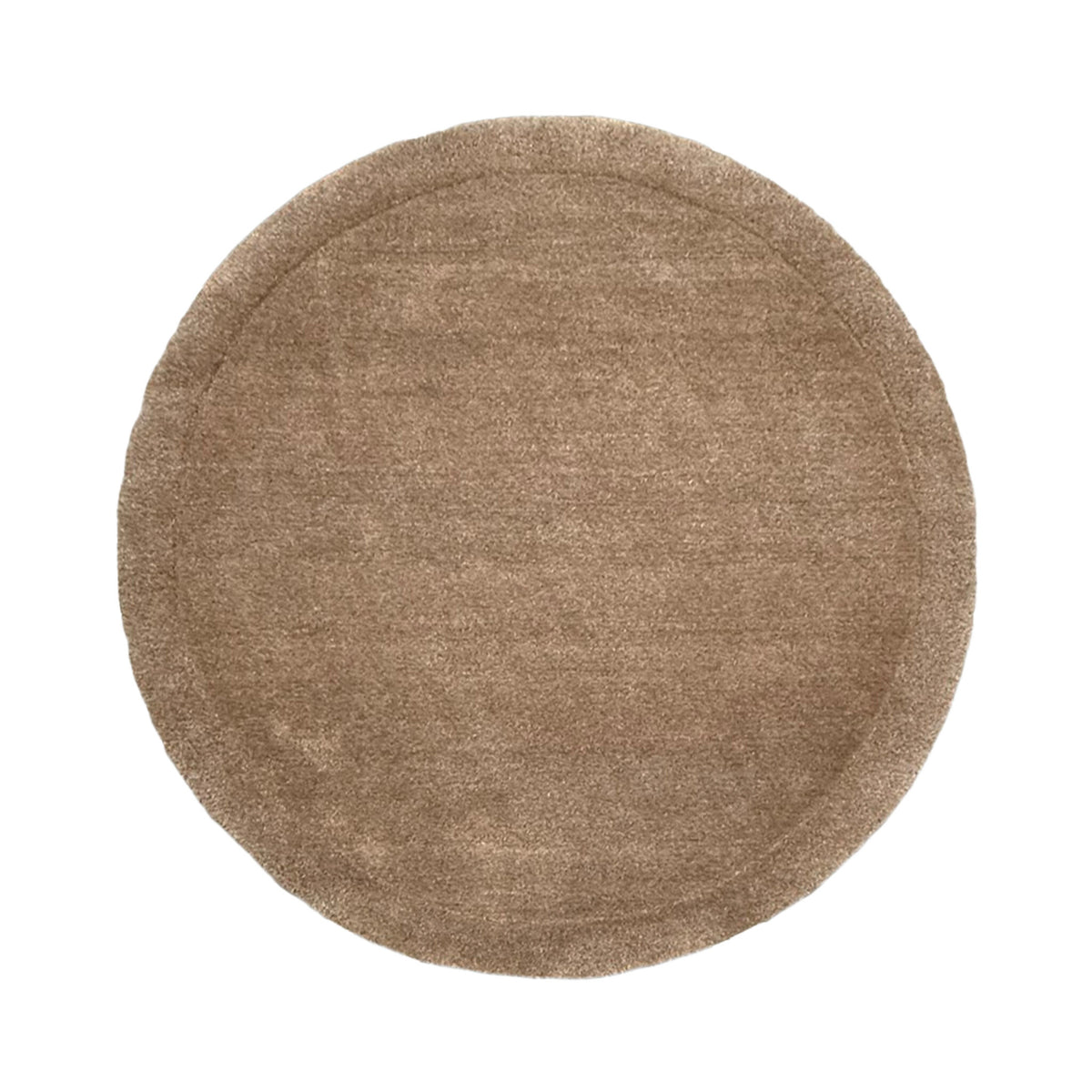 Rond vloerkleed - Isara Border Bruin