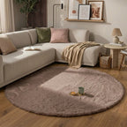 Round High Pile Rug - Comfy Supreme Taupe