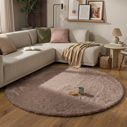 Round High Pile Rug - Comfy Supreme Taupe
