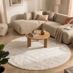 Round Scandinavian Rug - Lova Diamond Cream