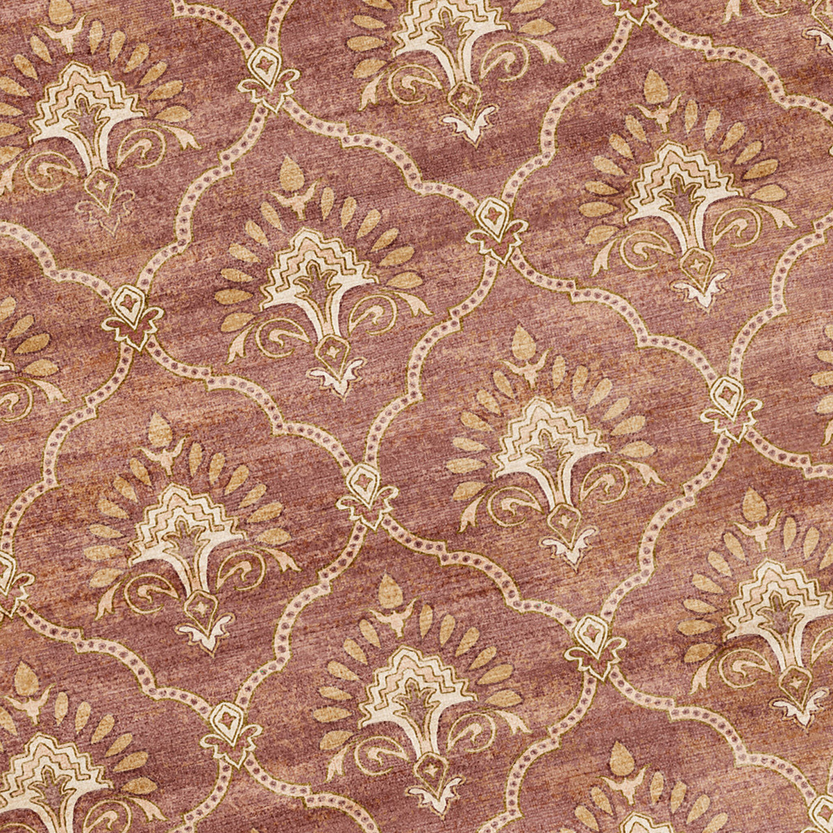 Tapis vintage - Sage Grid Terracotta