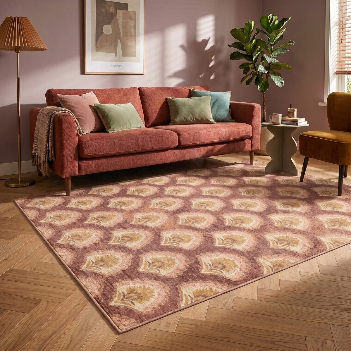 Vintage vloerkleed - Sage Pattern Terracotta