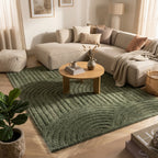 Scandinavian rug - Lova Arches Green