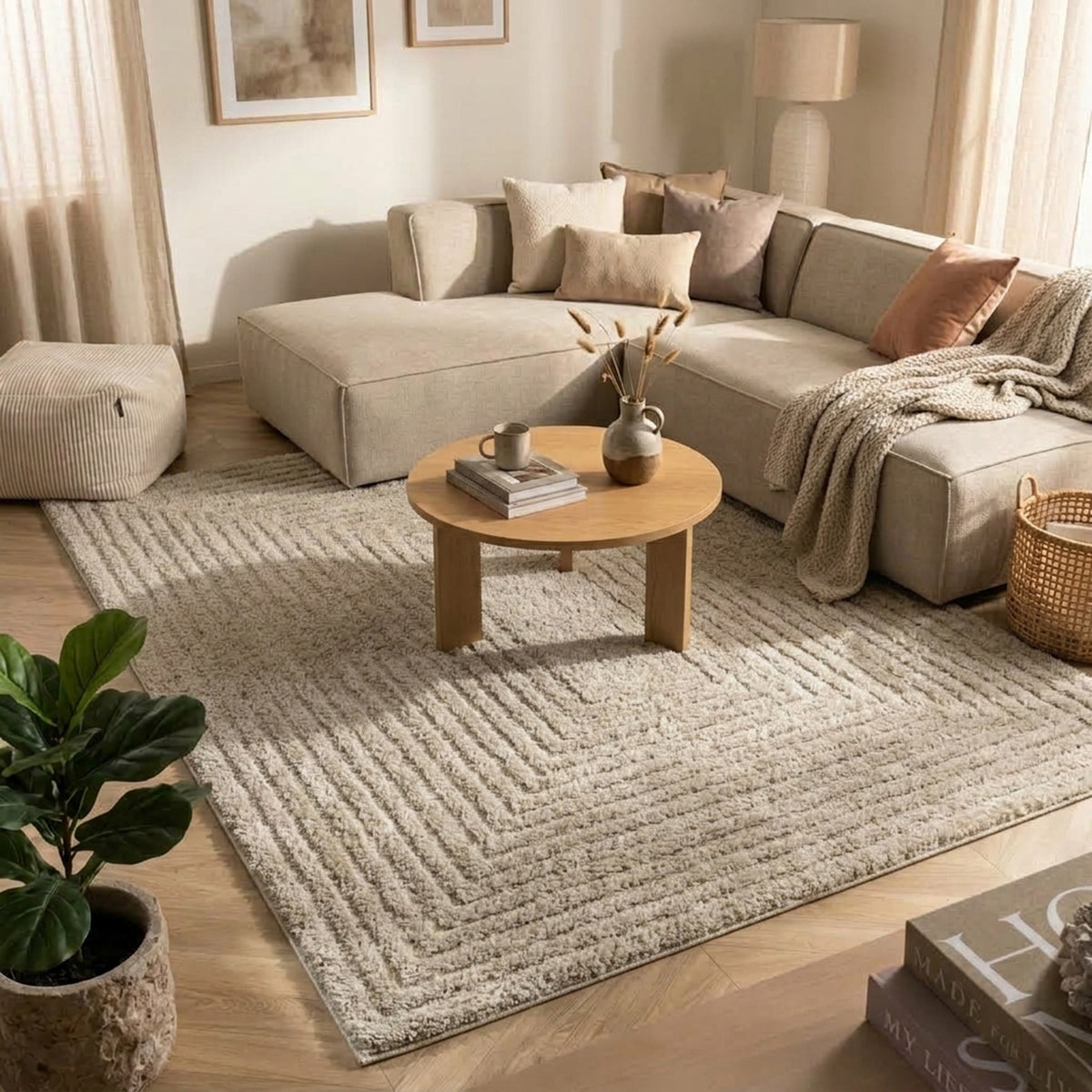 Tapis scandinave - Lova Frames Beige