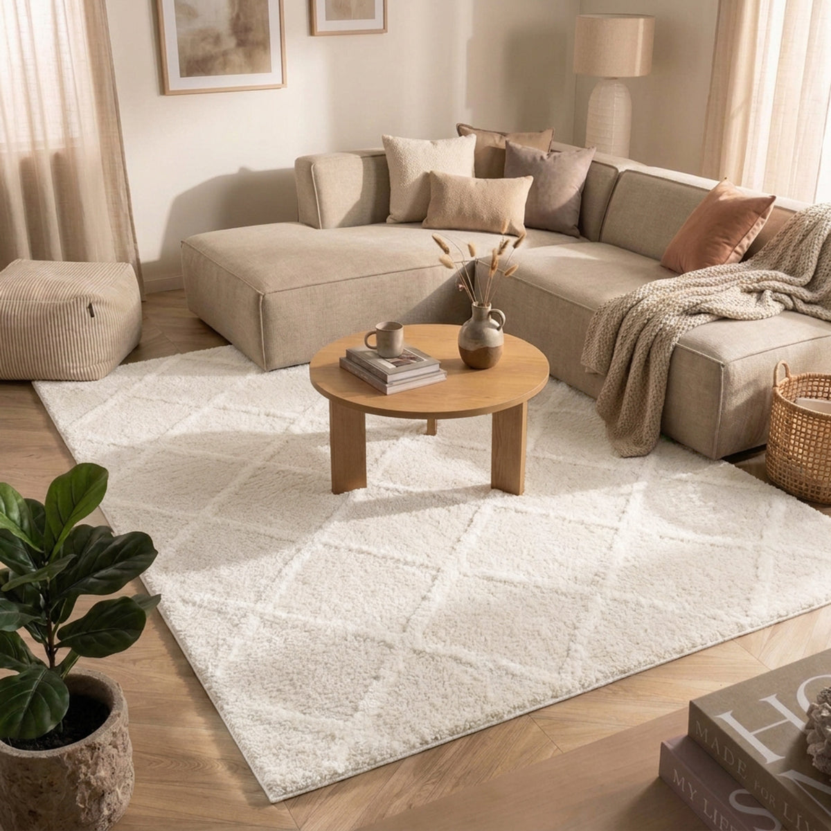 Tapis scandinave - Lova Lines Crème