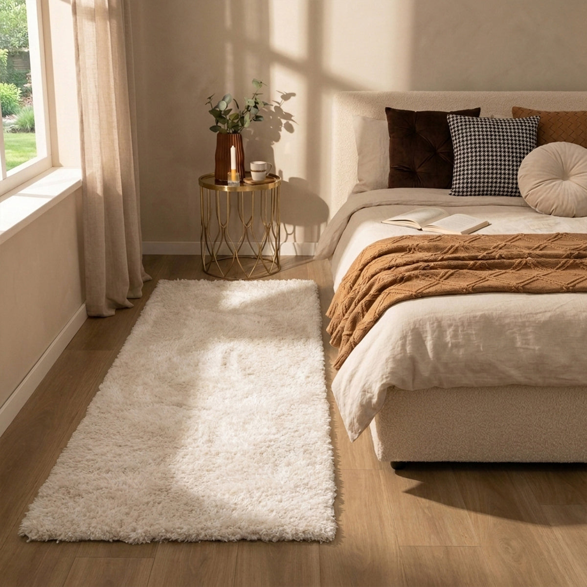 Tapis de couloir lavable - Blaze Blanc