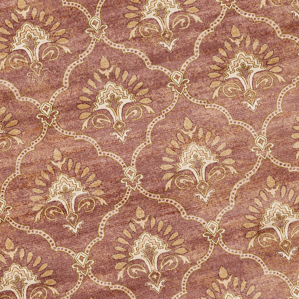 Tapis vintage - Sage Grid Terracotta